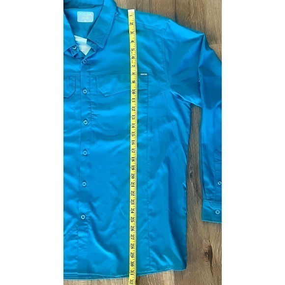 Pacific Trail Men’s Long Sleeve Woven Button-Up‎ Shirt XL Turquoise Teal EUC - Picture 4 of 9